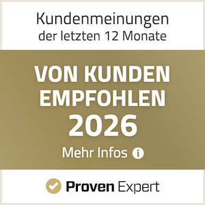Proven Expert von Kunden empfohlen 2026