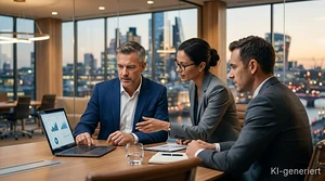 Führungskraft arbeitet konzentriert am Schreibtisch mit Fokus-Strategien
