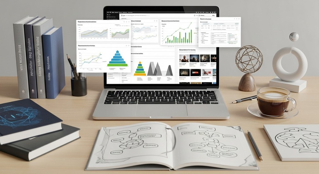 Auf dem Bild ist ein Bild zu sehen mit den Umsätzen und verschiedenen Auswertungen von Besuchern und Umsätzen