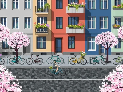 Frühling in Berlin Friedrichshain
