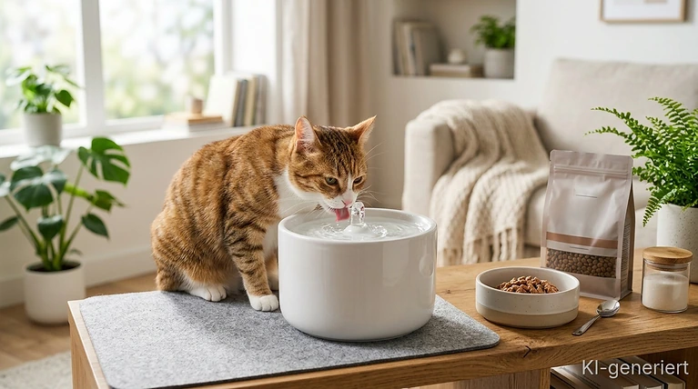Katzen Ernährung Trinken und Trinkplatz