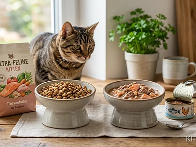 Katzen Ernährung Trockenfutter VS Nassfutter