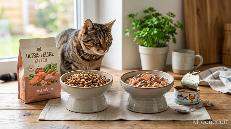 Katzen Ernährung Trockenfutter VS Nassfutter