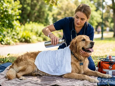 Erste Hilfe bei Hunden bei Hitzschlag