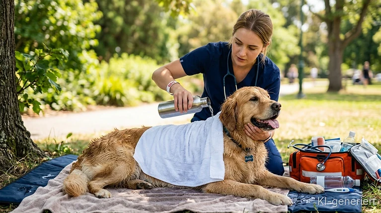 Erste Hilfe bei Hunden bei Hitzschlag