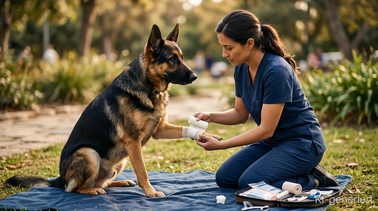 Hund erhält Erste Hilfe durch Halter – Schritt-für-Schritt-Notfallguide für Hundehalter