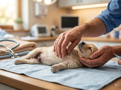 Welpe wiederbeleben: Herzmassage bei einem Hundewelpen durchführen