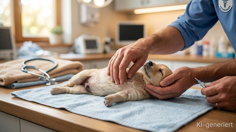 Welpe wiederbeleben: Herzmassage bei einem Hundewelpen durchführen