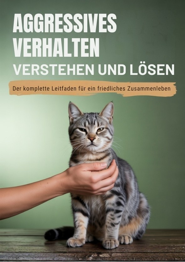 eBook Cover mit Text aggressives Verhalten bei Katzen verstehen und lösen