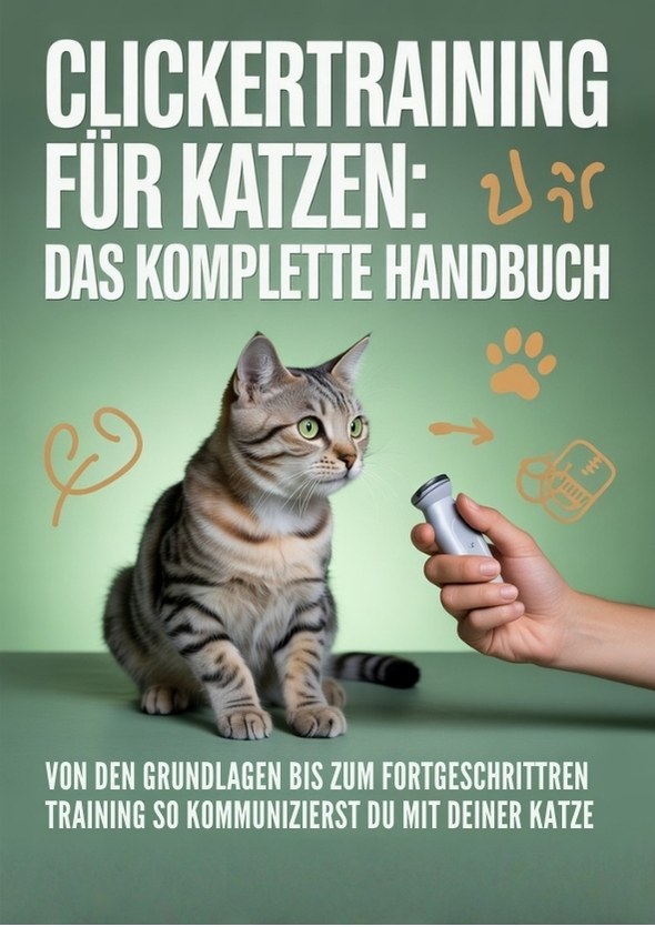 Katze beim Training mit einem Clicker